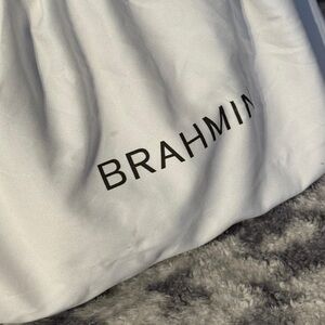 Brahmin White Bag with Black Logo